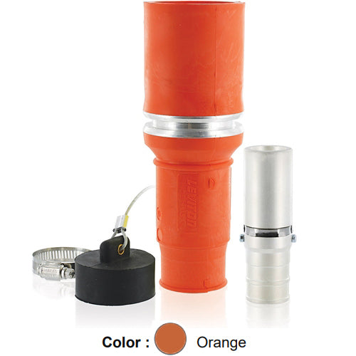 Leviton 49F53-O, Rhino-Hide 49 Series Single Pole Female Plug, Industrial Grade, Crimped, 535 MCM Cable, 1000 Volt, 898 Amp Max, Orange