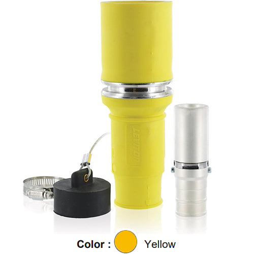 Leviton 49F53-Y, Rhino-Hide 49 Series Single Pole Female Plug, Industrial Grade, Crimped, 535 MCM Cable, 1000 Volt, 898 Amp Max, Yellow