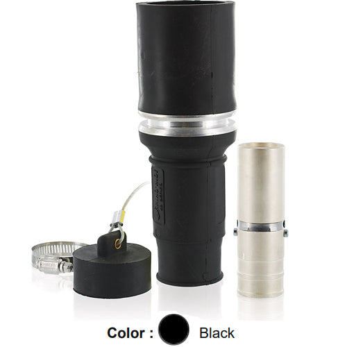 Leviton 49F64-E, Rhino-Hide 49 Series Single Pole Female Plug, Industrial Grade, Crimped, 646 MCM Cable, 1000 Volt, 1009 Amp Max, Black