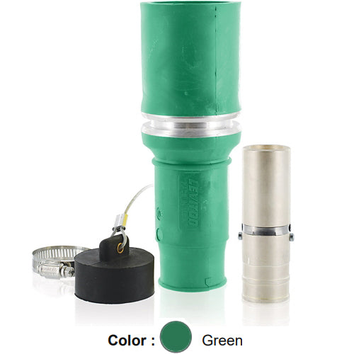Leviton 49F64-G, Rhino-Hide 49 Series Single Pole Female Plug, Industrial Grade, Crimped, 646 MCM Cable, 1000 Volt, 1009 Amp Max, Green