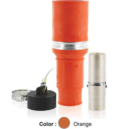 Leviton 49F64-O, Rhino-Hide 49 Series Single Pole Female Plug, Industrial Grade, Crimped, 646 MCM Cable, 1000 Volt, 1009 Amp Max, Orange