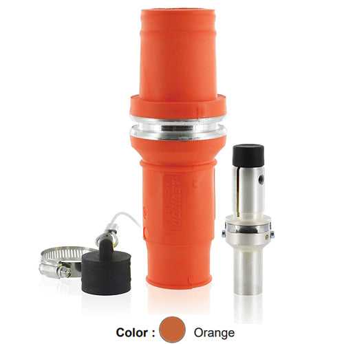 Leviton 49M31-O, Rhino-Hide 49 Series Single Pole Male Plug, Industrial Grade, Crimped, 313 MCM Cable, 1000 Volt, 636 Amp Max, Orange