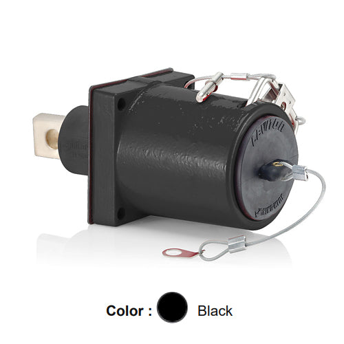 Leviton 49MR1-XE, Rhino-Hide 49 Series Single Pole Male 45 Degree Receptacle, Industrial Grade, 313-777 MCM Cable, Single Hole Bus Bar, 1000 Volt, 1135 Amp Max, Black
