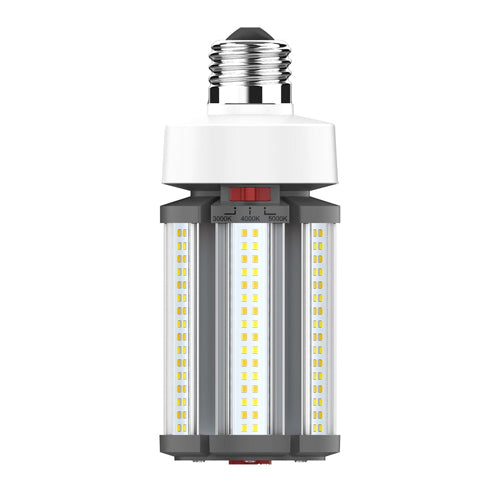 Satco S23140, LED HID Replacement, Medium Base, 100-277V, 45/36/27 Wattage Selectable, 3000K/4000K/5000K, 6300/5040/3780 Lumens