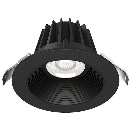 Lotus JXL-COB04-R15W-CCT-BK-4RR-BF-BK, 4" LED Round Black Trim Recessed Economy, 15W, 120VAC, 3CCT, 1170-1290 Lumens, Baffle Black Reflector, Dimmable