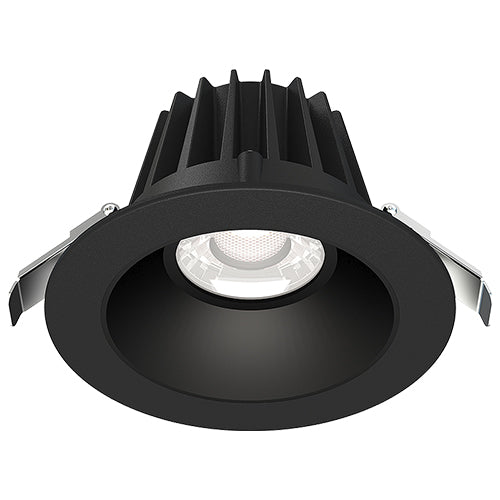 Lotus JXL-COB04-R15W-CCT-BK-4RR-SM-BK, 4" LED Round Black Trim Recessed Economy, 15W, 120VAC, 3CCT, 1170-1290 Lumens, Smooth Black Reflector, Dimmable