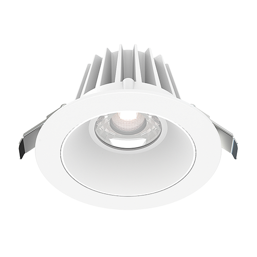 Lotus JXL-COB04-R15W-5CCT-WH-4RR-SM-WH, 4" Round Recessed Economy LED 15W, 120VAC, 5CCT, 1180-1420 Lumens, White Reflector, Smooth White Trim, Dimmable, 36° Beam Angle