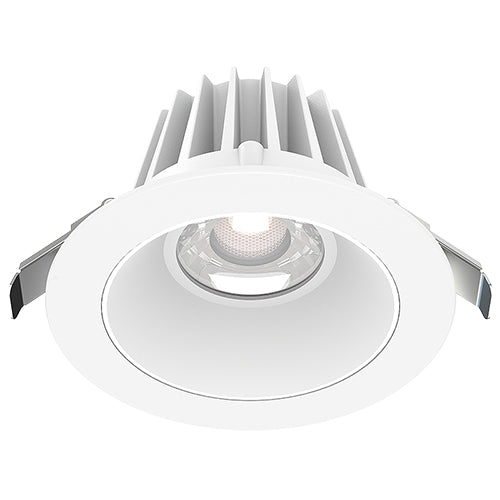 Lotus JXL-COB04-R15W-CCT-WH-4RR-SM-WH, 4" LED Round White Trim Recessed Economy, 15W, 120VAC, 3CCT, 1230-1390 Lumens, Smooth White Reflector, Dimmable