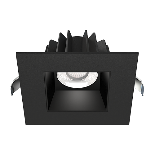 Lotus JXL-COB04-S15W-5CCT-BK-4SR-SM-BK, 4" Square Recessed Economy LED 15W, 120VAC, 5CCT, 1130-1350 Lumens, Black Reflector, Smooth Black Trim, Dimmable, 36° Beam Angle