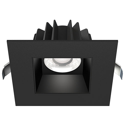 Lotus JXL-COB04-S15W-CCT-BK-4SR-SM-BK, 4" LED Square Black Trim Recessed Economy, 15W, 120VAC, 3CCT, 1130-1260 Lumens, Smooth Black Reflector, Dimmable