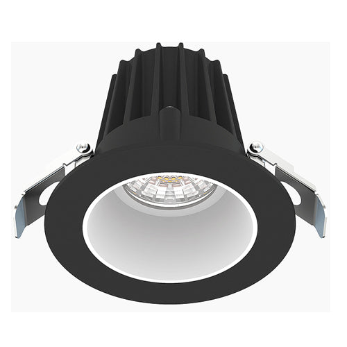 Lotus JXL-COB02-R08W-CCT-BK-2RR-SM-WH, 2" Round Black Recessed Economy LED, 120VAC, 8W, 3CCT, 620/670/650 Lumens, Smooth White Reflector, 36° Beam Angle