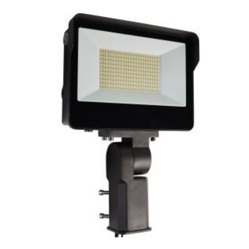 Satco 65-543, LED Tempered Glass Flood Light with Bypassable Photocell, 3000K/4000K/5000K Warm to Cool White, 100W/125W/150W, 12000-21000 Lumens, 120-347V