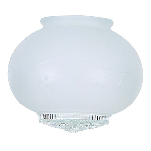 Satco 50-108, Hall Glass Shade, Etched Hall Finish, 5 9/16'' Diameter, 5'' Height, 3.25'' Fitter