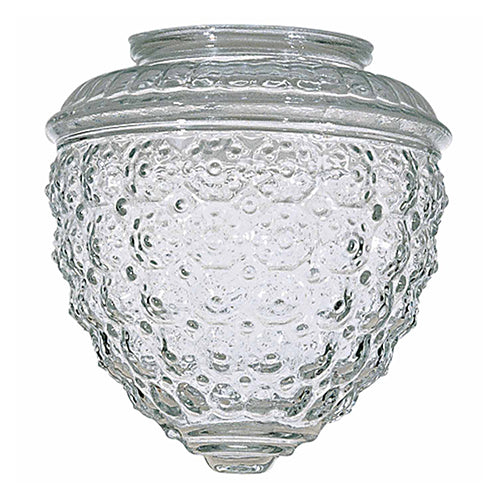 Satco 50-112, Pineapple Glass Shade, Clear Finish, 5-1/2" Diameter, 3-1/4'' Fitter