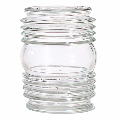 Satco 50-114, Clear Porch Glass Shade, Porch Globe Shape, Clear Finish, 3 3/4'' Diameter, 4 1/2'' Height, 3.25'' Fitter