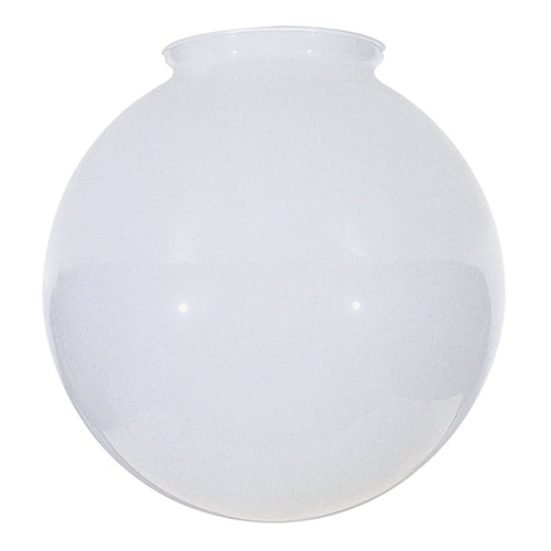 Satco 50-144, Sprayed Glossy White Ball Shade, 8'' Diameter, 4'' Fitter