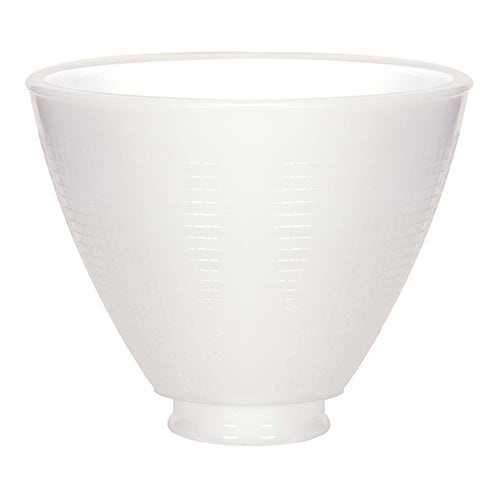 Satco 50-165, I.E.S. Shade, White, 6" Diameter, 2 1/4" Fitter, 4 3/4" Height