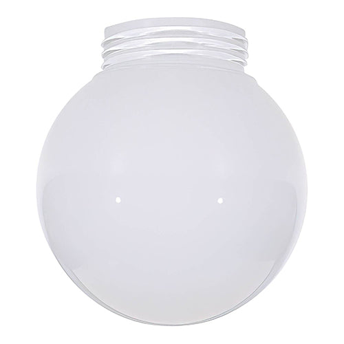 Satco 50-216, Opal Ball Glass Globe Shade, Inside Sprayed White, 6'' Diameter, 3-11/64" Screw Fitter