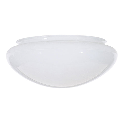 Satco 50-330, 8" Mushroom Glass Shade, Sprayed Inside White, White Finish, 9-1/2'' Diameter, 4'' Height, 7.875 Fitter