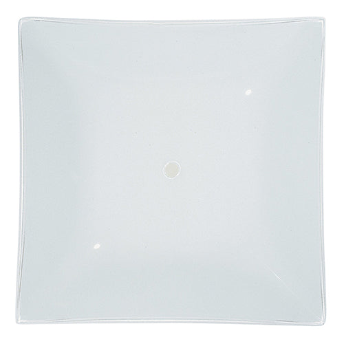 Satco 50-374, 12" Square Glass Lamp Shade, White Finish