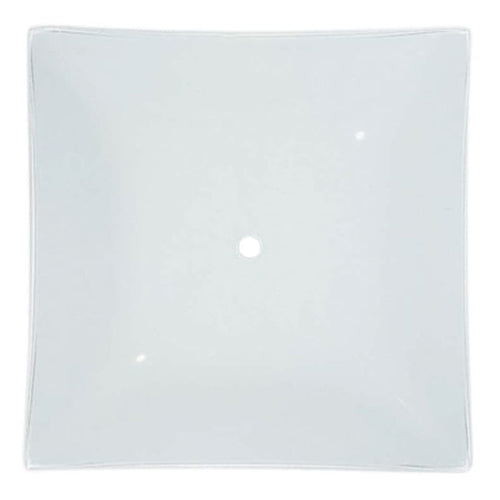 Satco 50-375, 14" Square Glass Lamp Shade, White Finish