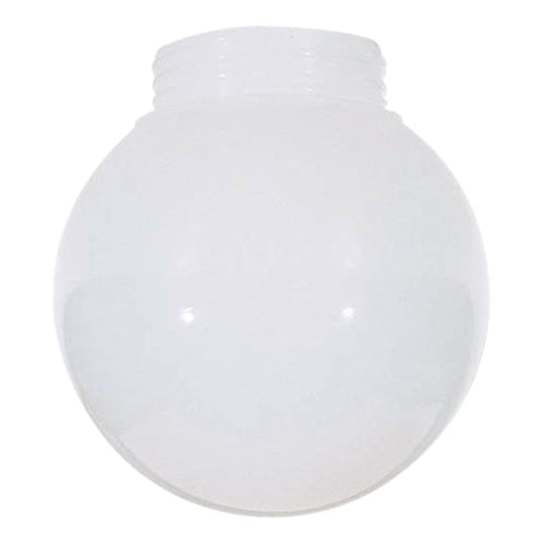 Satco 50-727, Lexan White Ball, White Finish, 6'' Diameter, 3.017'' Fitter