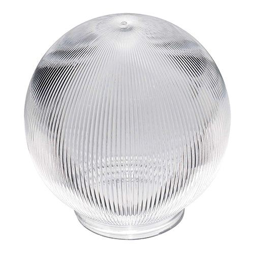 Satco 50-927, Clear Prismatic Ball, Clear Prismatic Finish, 6'' Diameter, 3 1/4'' Fitter