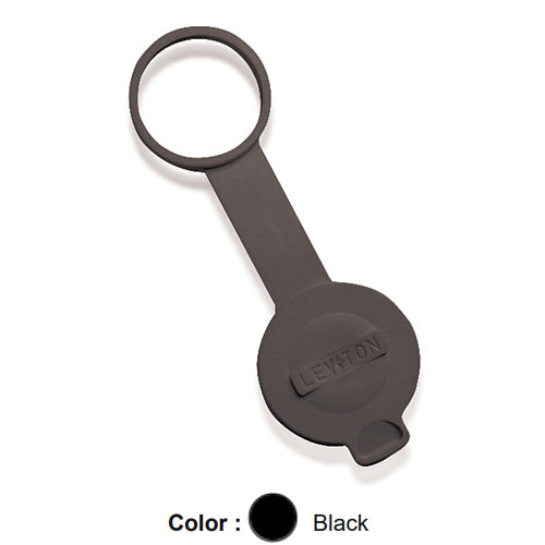 Leviton 50W50-B, Cap for Straight/Locking Connector, 15 Amp & 20 Amp Straight 15 Amp Locking, Wetguard IP66, Black