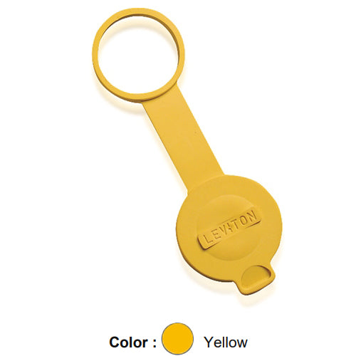 Leviton 50W52, Cap for Locking Connector, 20 Amp, Wetguard IP66, Yellow