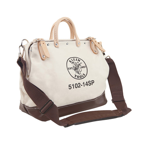 Klein Tools 5102-14SP, Deluxe Tool Bag, Canvas, 10 Pockets, 14-Inch