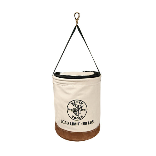 Klein Tools 5104CLR17, Canvas Bucket with Closing Top, 17-Inch