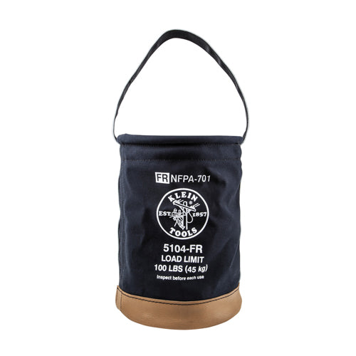 Klein Tools 5104FR, Canvas Bucket, Flame-Resistant, 12-Inch