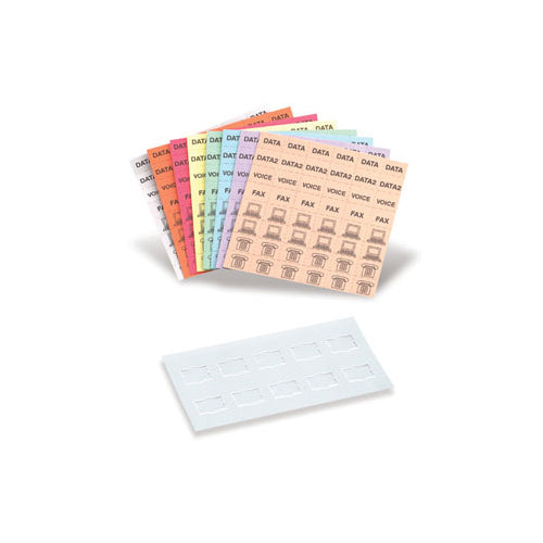 Leviton 51084-CLB, Quickport Icons Accessory Kit with Pre-Printed Icons on Colored Paper