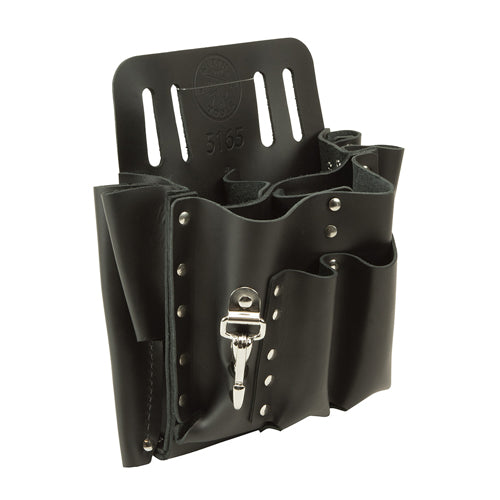 Klein Tools 5165, 10 Pocket Tool Pouch Knife Snap