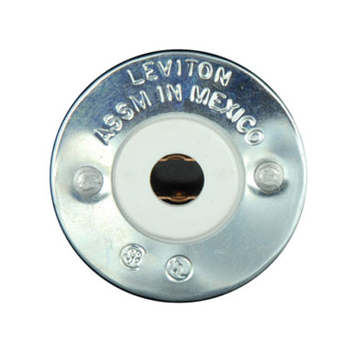 Leviton 517, Standard Fluorescent Lampholder, Slimline Base, Single Pin, Snap-In, Stationary, Quickwire 18AWG Solid or Str Tinned, White
