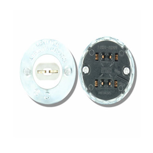 Leviton 524, Standard Fluorescent Lampholder, High-Output Base, Double Contact, Snap-In, Stationary, Quickwire 18AWG Solid or Str Tinned, White