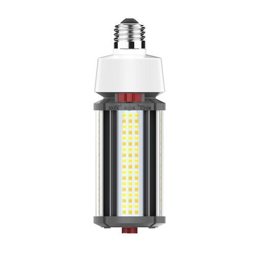 Satco S23148, LED HID Replacement, Medium E26 Base, 100-277V, 27/22/18 Wattage Selectable, 3000K/4000K/5000K, 3780/3080/2520 Lumens