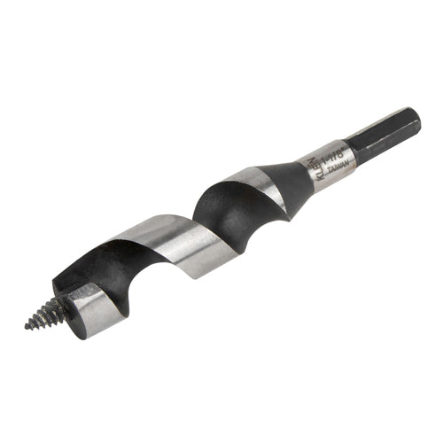 Klein Tools 53408, Steel Ship Auger Bit, Screw Point, 1-1/8 x 4-Inch