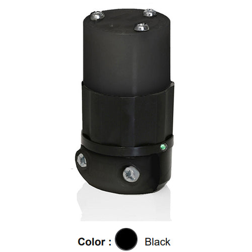 Leviton 5369-PLB, Straight Blade Connector, Industrial Grade, Power Indication, 20A 125V, NEMA 5-20R, 2-Pole, 3-Wire, Grounding, Black