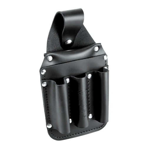 Klein Tools 5481, Tool Pouch, Leather Pocket Tool Organizer, 6-Pockets, 5.75x2.5x10-Inch