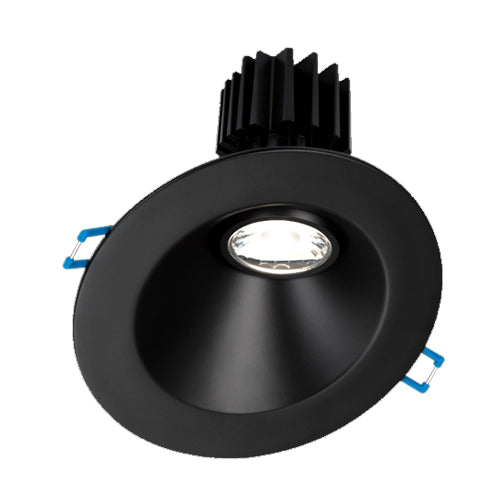 Lotus LRG3-3018K-HO-4RSL-BK, 4" Round Sloped Black Regressed Gimbal LED High Output 11W, 120VAC, Dim to Warm 3000-1800K, 760 Lumens, Dimmable, 38° Beam Angle