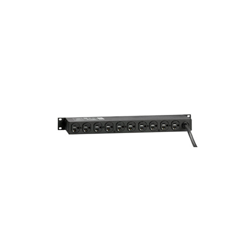 Leviton 5500-20L, 5500 Series Rack-Mount Power Distribution Unit with Surge Protection, 120 Volt 20 Amp, Switch and L5-20P Plug, Data Sensitive, 1440 Joules, 330V Impulse Clamping, 12 Feet 14-3 SJT Cord Length, Black