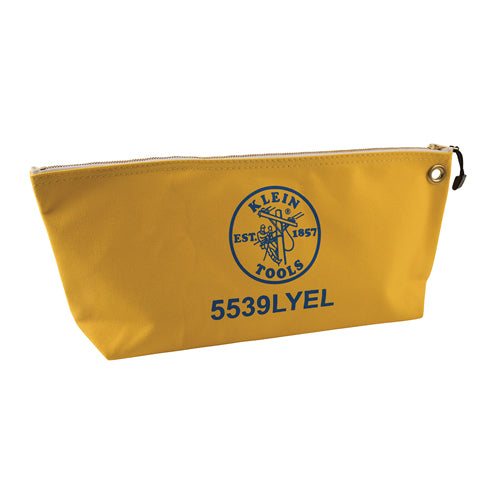 Klein Tools 5539LYEL, Zipper Bag, Large Canvas Tool Pouch, 18-Inch, Yellow