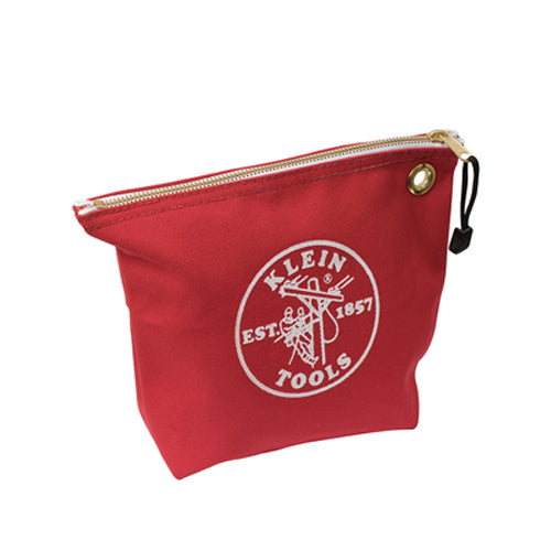 Klein Tools 5539RED, Zipper Bag, Canvas Tool Pouch, 10-Inch, Red