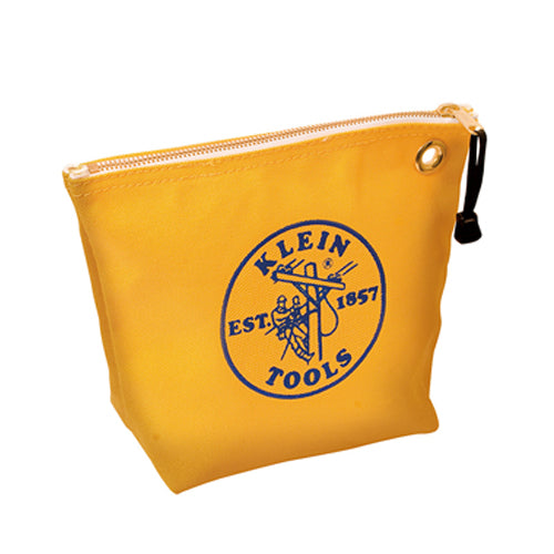 Klein Tools 5539YEL, Zipper Bag, Canvas Tool Pouch, 10-Inch, Yellow