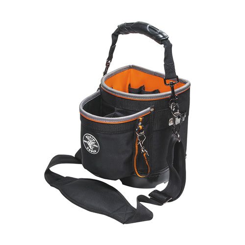 Klein Tools 55419SP-14, Tool Bag, Tradesman Pro™ Shoulder Pouch, 14 Pockets, 10-Inch