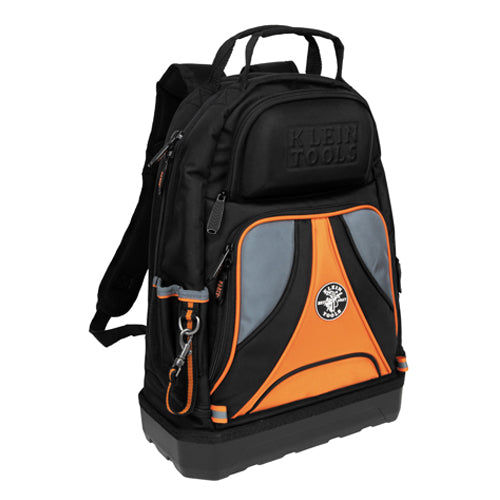 Klein Tools 55421BP-14, Tradesman Pro™ Tool Bag Backpack, 39 Pockets, Black, 14-Inch