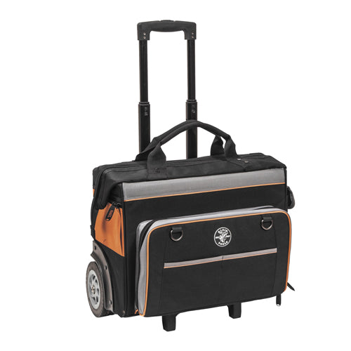 Klein Tools 55452RTB, Tool Bag, Tradesman Pro™ Rolling Tool Bag, 24 Pockets, 19-Inch