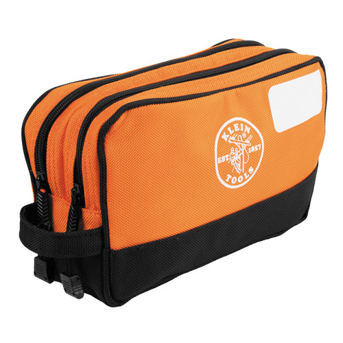 Klein Tools 55582, Double Zipper Bag, 10 x 6-Inch, Orange