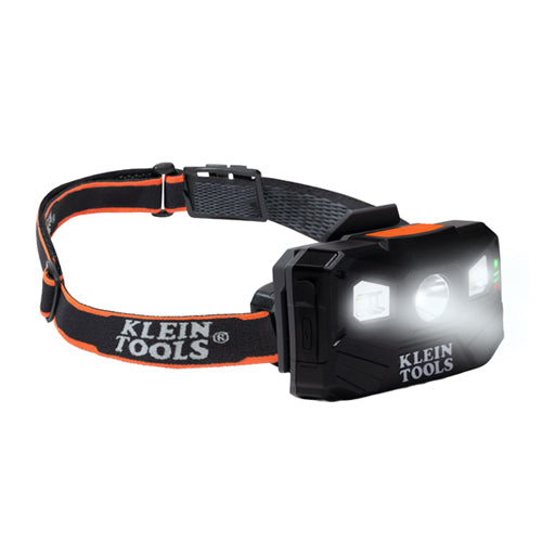 Klein Tools 56048, Rechargeable Headlamp with Fabric Strap, 400 Lumens, All-Day Runtime